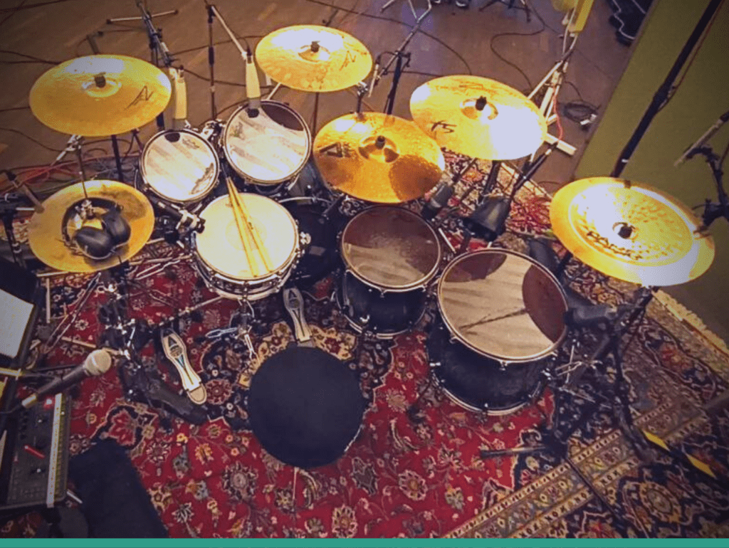 Drumkit im Aufnahmeraum 1